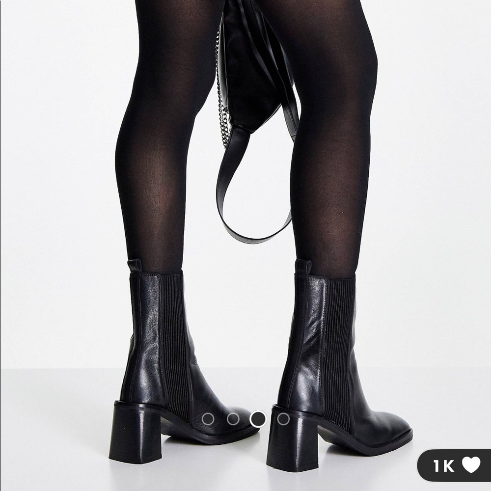 ASOS Design Wide fit ratings leather Chelsea boots